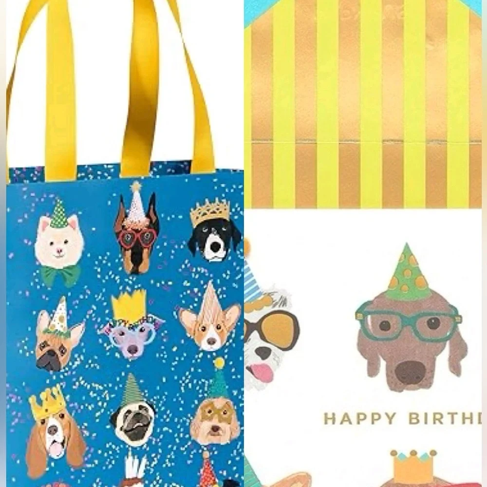 🆕Papyrus Doggie Bags And Birthday Greeting Card Bundle